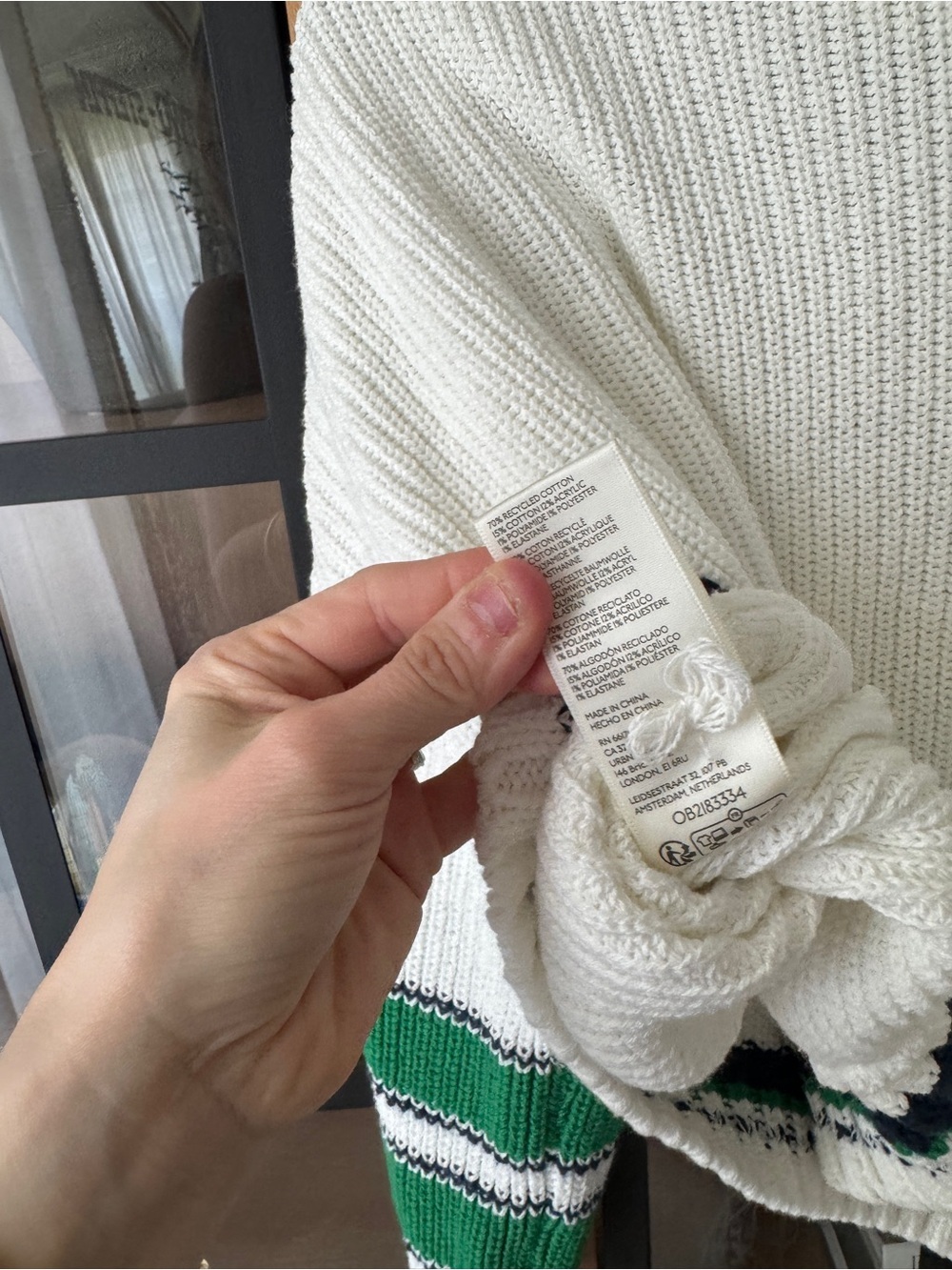 Anthropologie Daily Practice Le Tour Crop CrewNeck Sweater knit bicycle deFrance - Picture 7 of 10